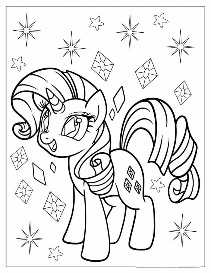 tranh tô màu pony (17)