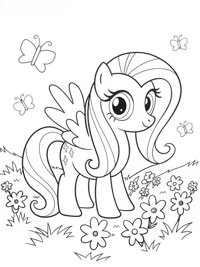 tranh tô màu pony (18)