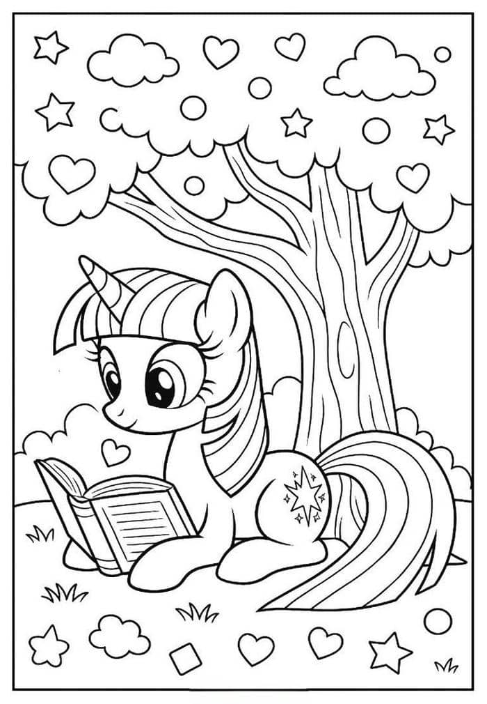 tranh tô màu pony (2)