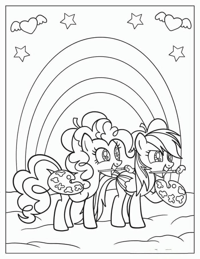 tranh tô màu pony (21)