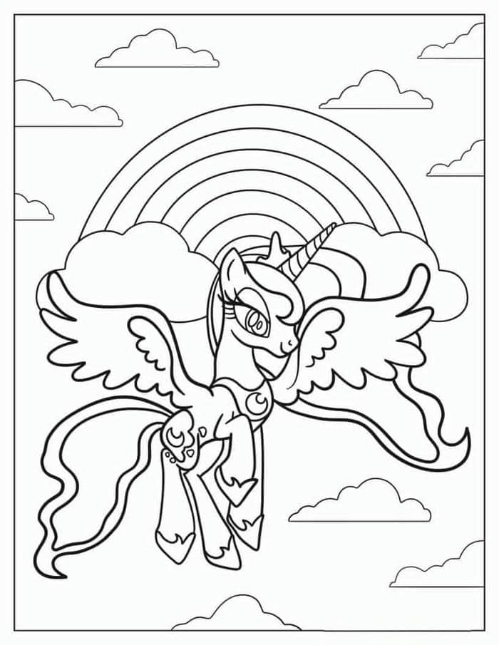 tranh tô màu pony (25)