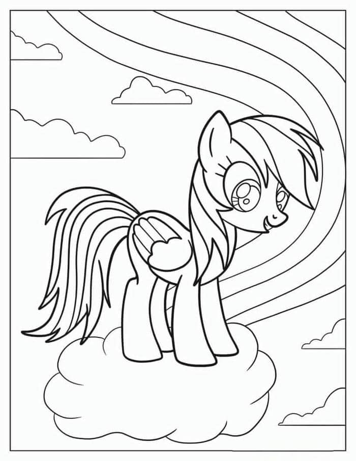 tranh tô màu pony (26)