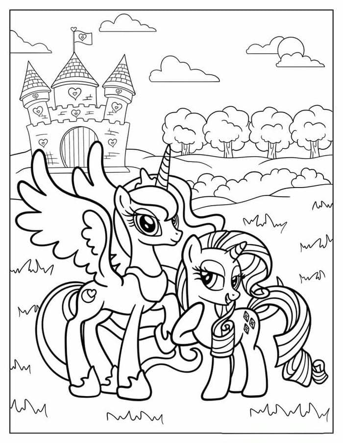 tranh tô màu pony (3)