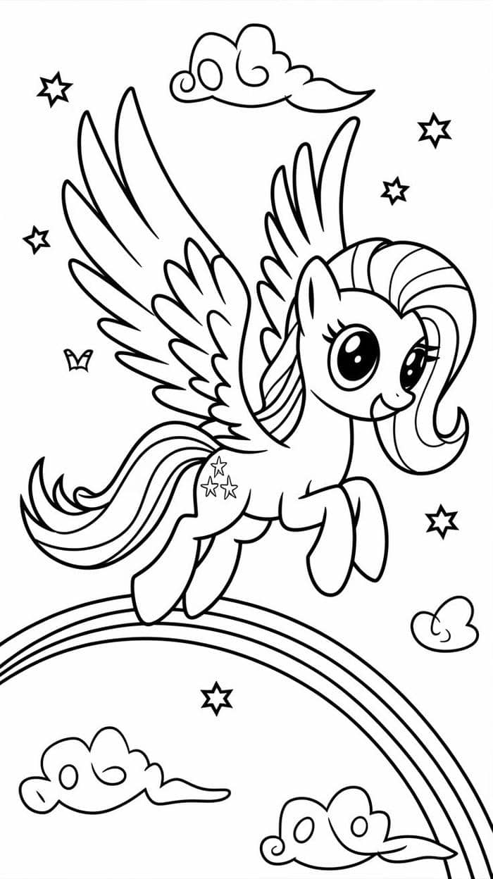 tranh tô màu pony (4)