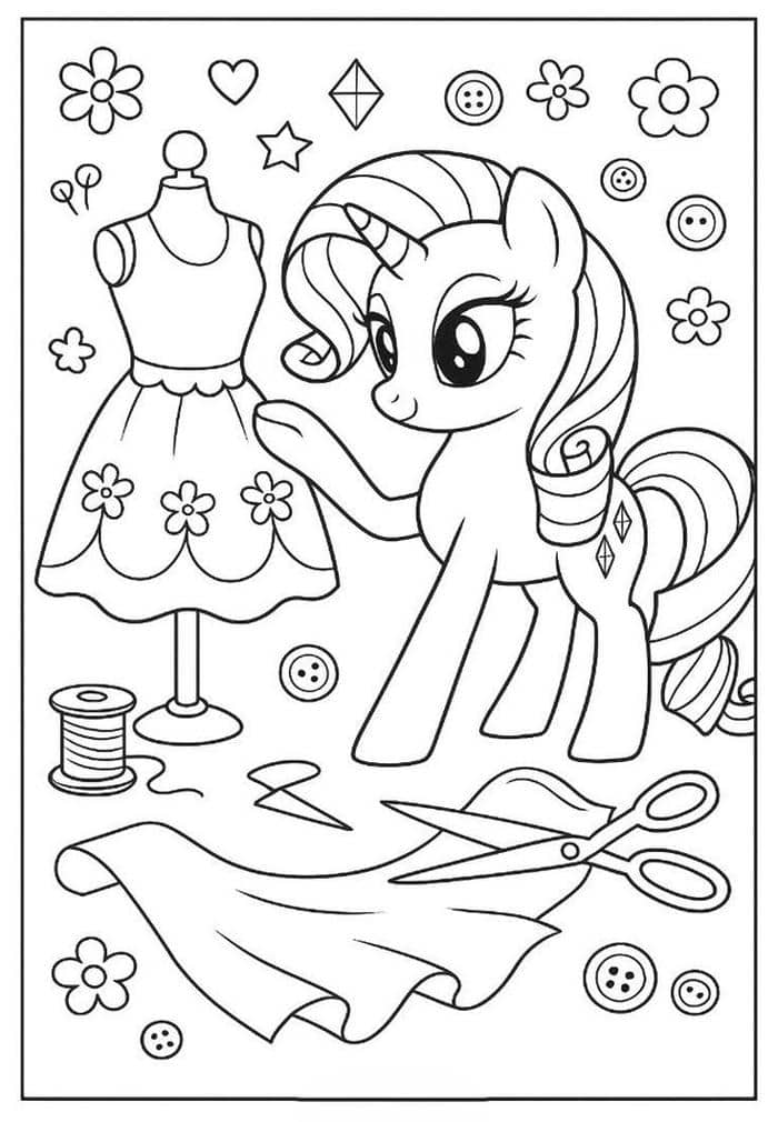 tranh tô màu pony (5)