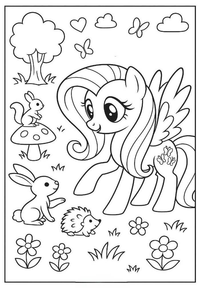 tranh tô màu pony (6)