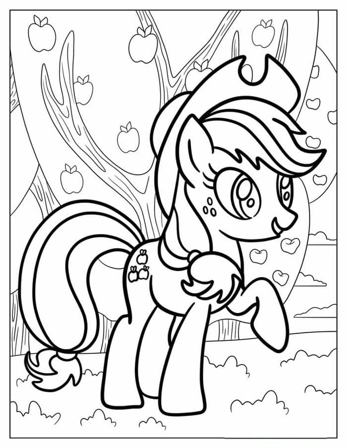 tranh tô màu pony (7)