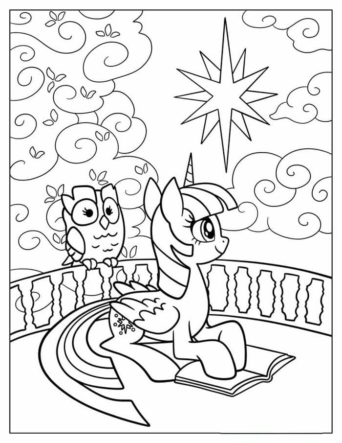 tranh tô màu pony (8)