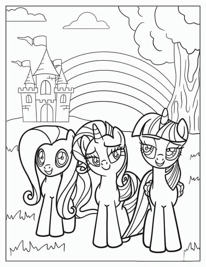 tranh tô màu pony (9)