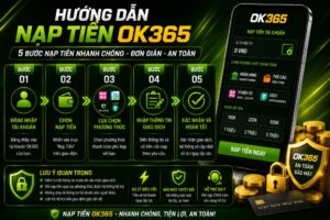 Nạp tiền OK365 an toàn với quy trình đơn giản và nhiều phương thức thanh toán tiện lợi